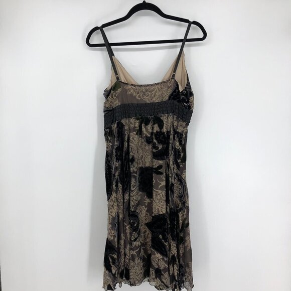 Tristan Black creme silk & lace V neck spaghetti strap  mini dress size 10 - Picture 2 of 10